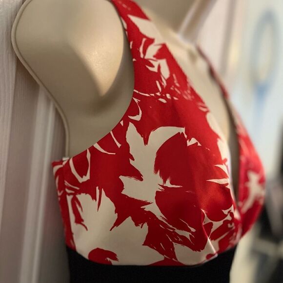 Donna Ricco NY Sleeveless Deep V Cut floral dress. Size 4 - Picture 7 of 10